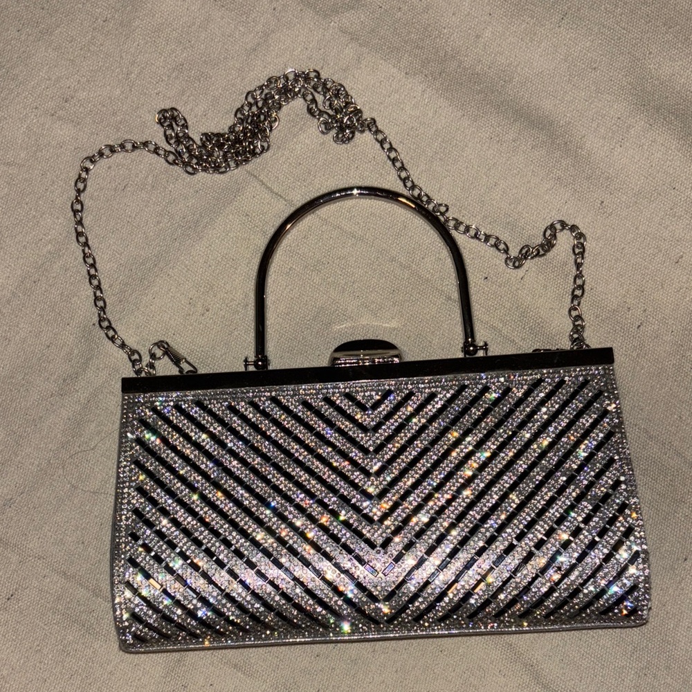 Elegant Silver Clutch Bag